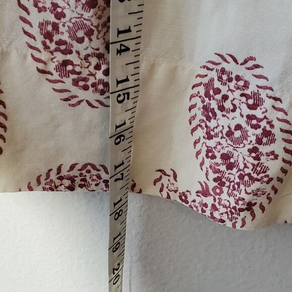 LOFT linen blend paisley skirt size 0 - Picture 3 of 5